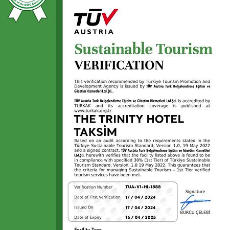 The Trinity Hotel Taksim - Special Category Istanbul Exteriör bild